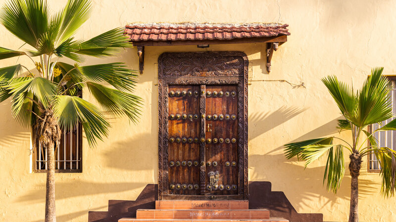 Stone Town, Zanzibar, vacker drr